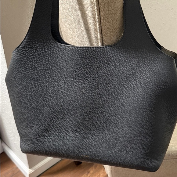 Cuyana Handbags - Cuyana Dark Gray Leather Tote